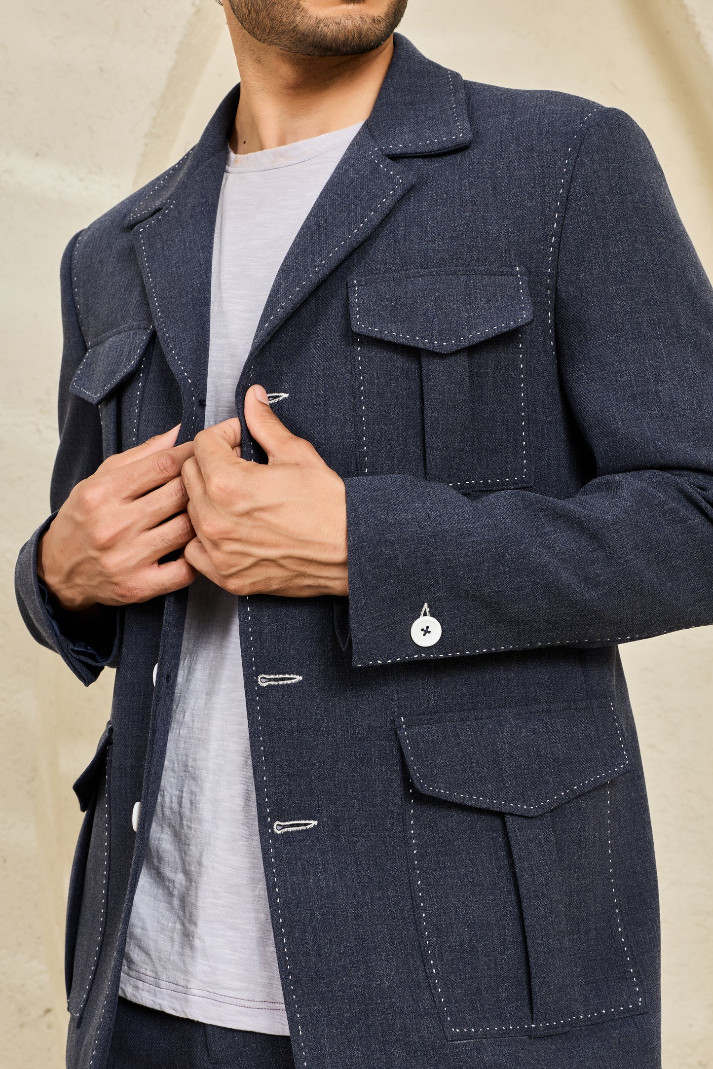 Midnight Blue Hunter Coat Set