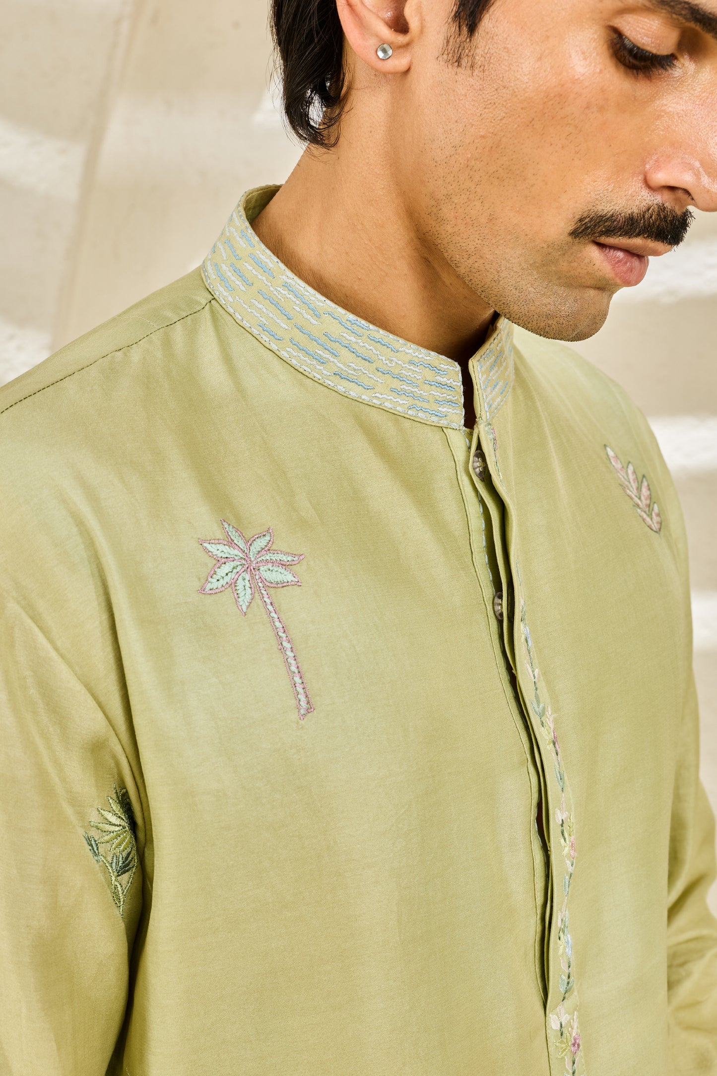 Mint Serene Garden Waistcoat set