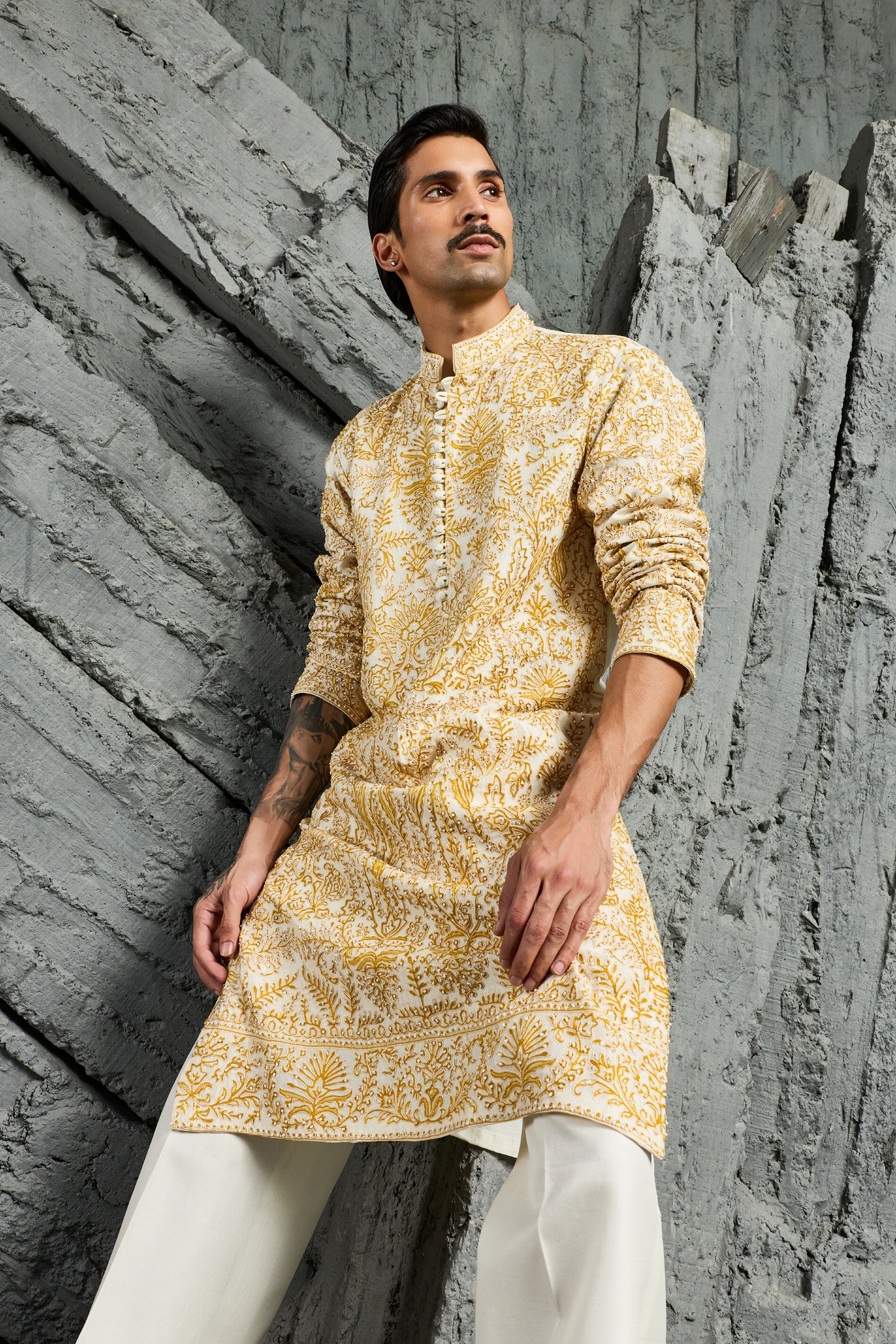 Ivory Gulzar Kurta Set