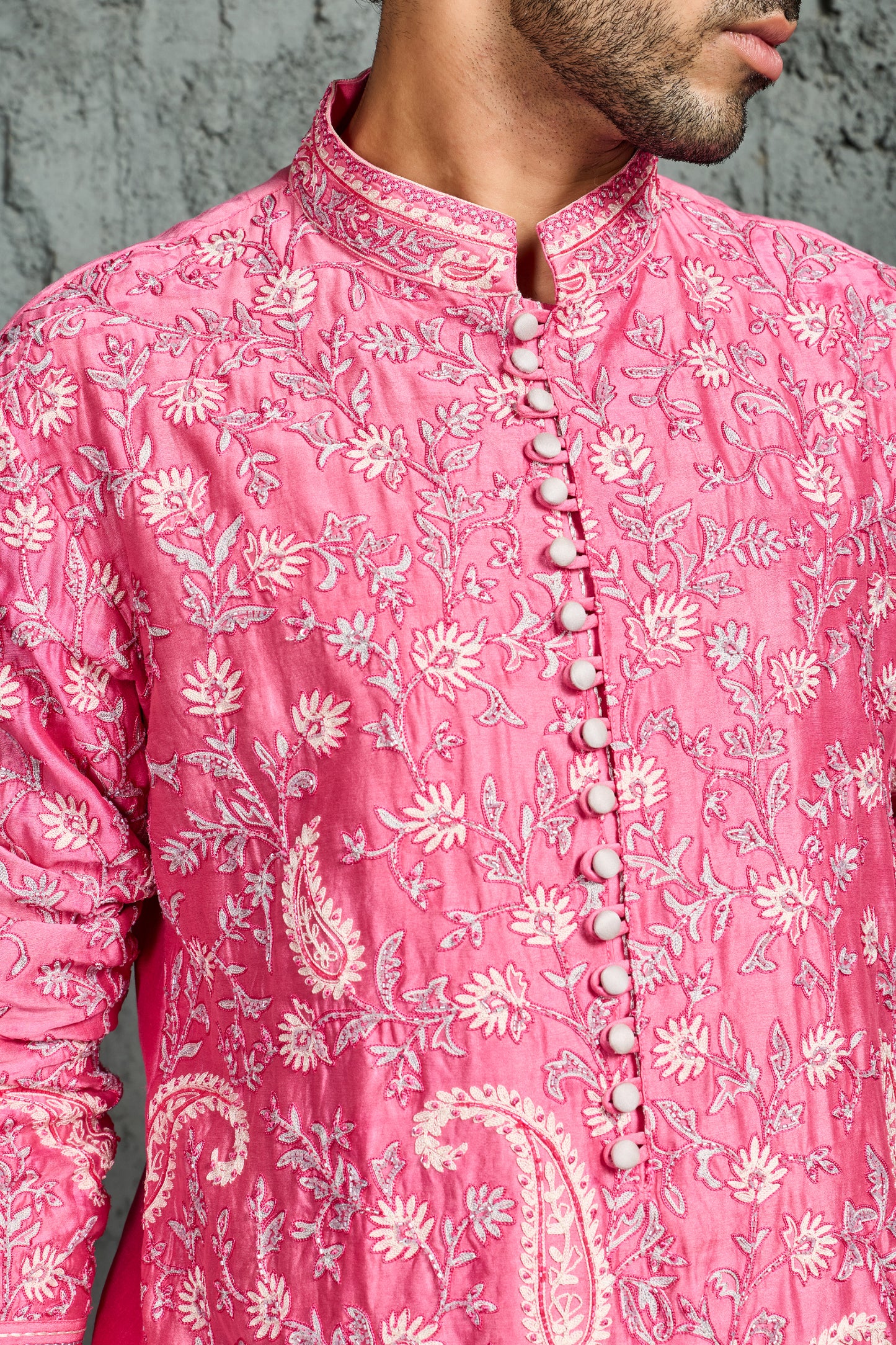 Gulnaar Pink Kurta Set
