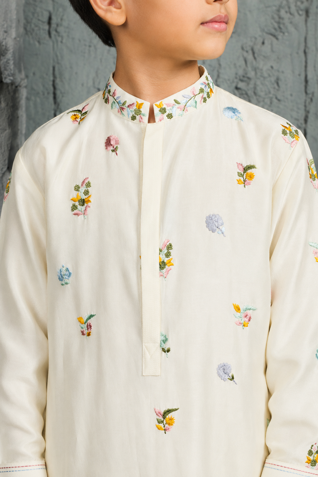 Ivory Gulmohar Bloom Waistcoat Set