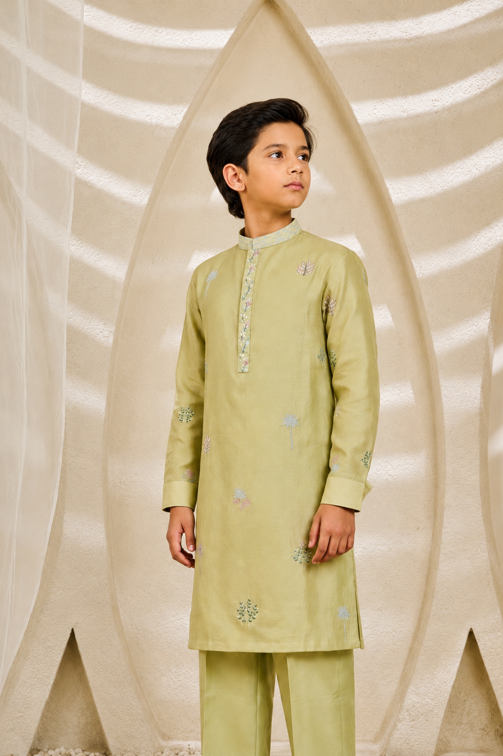 Mint Serene Garden Waistcoat set