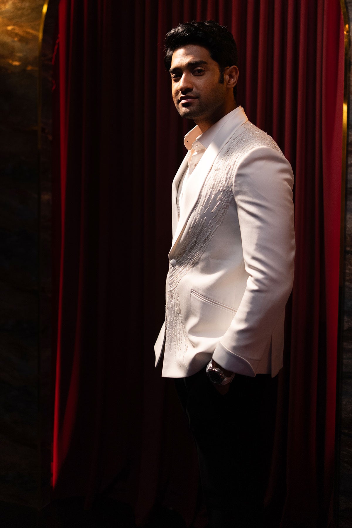 Mahesh Keshwala in Ivory Tuxedo set