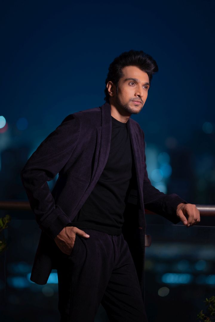 Pratik Gandhi in Blue Co-ord Set