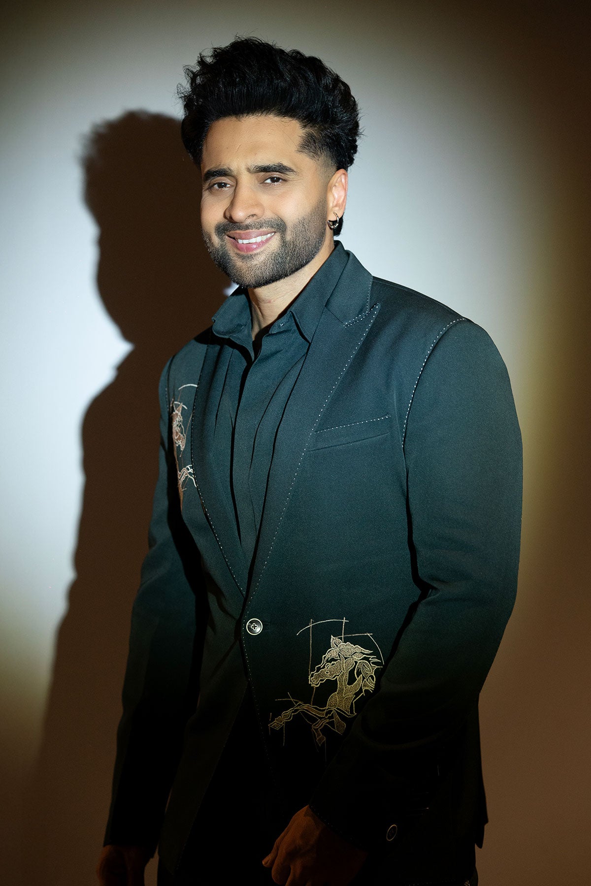 Jackky Bhagnani in Green blazer set