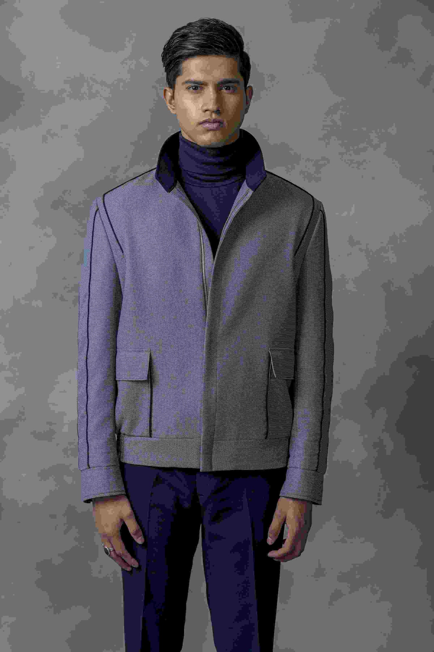 Fine Check Bomber Jacket