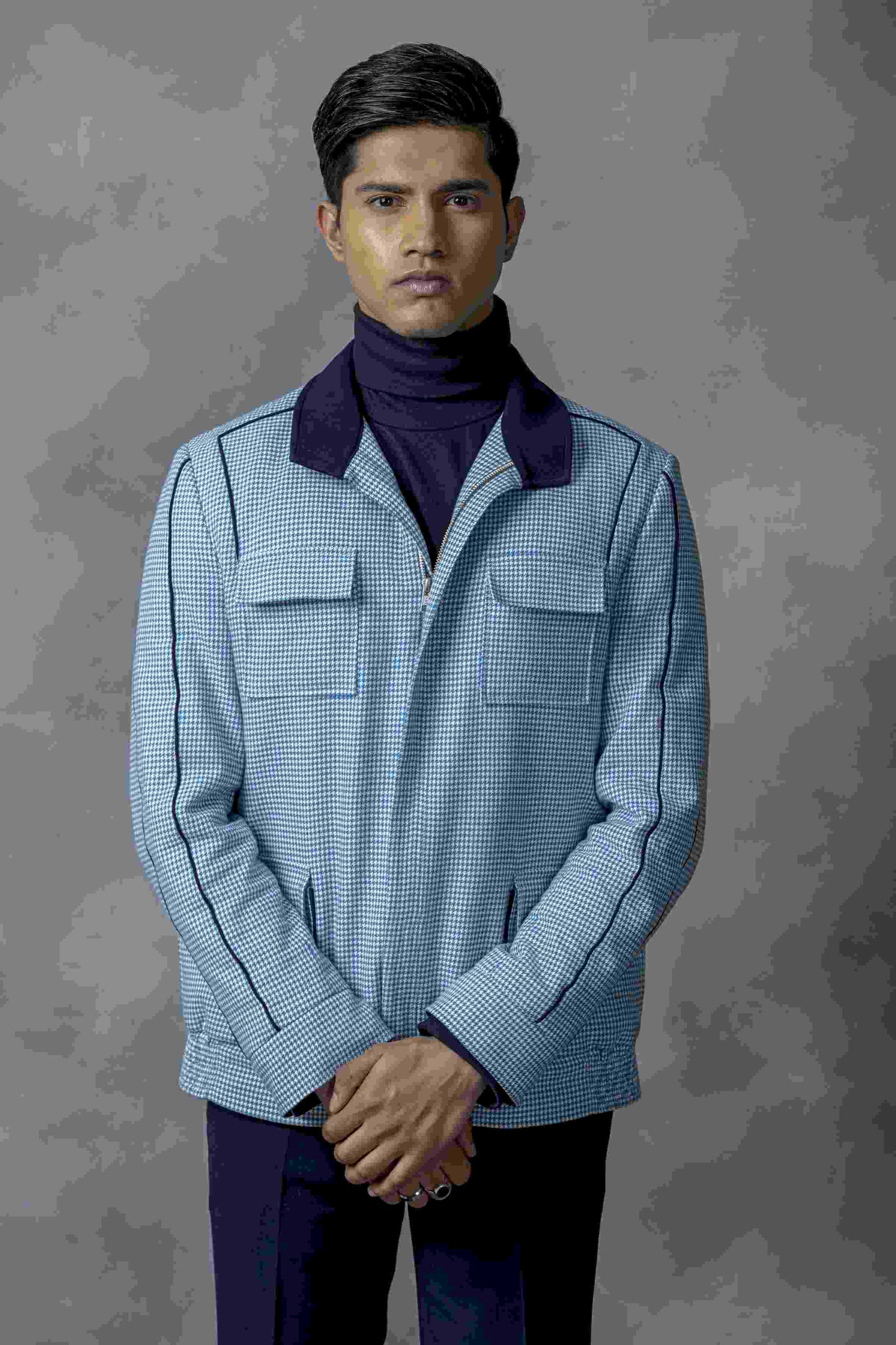 Light Blue bomber Jacket