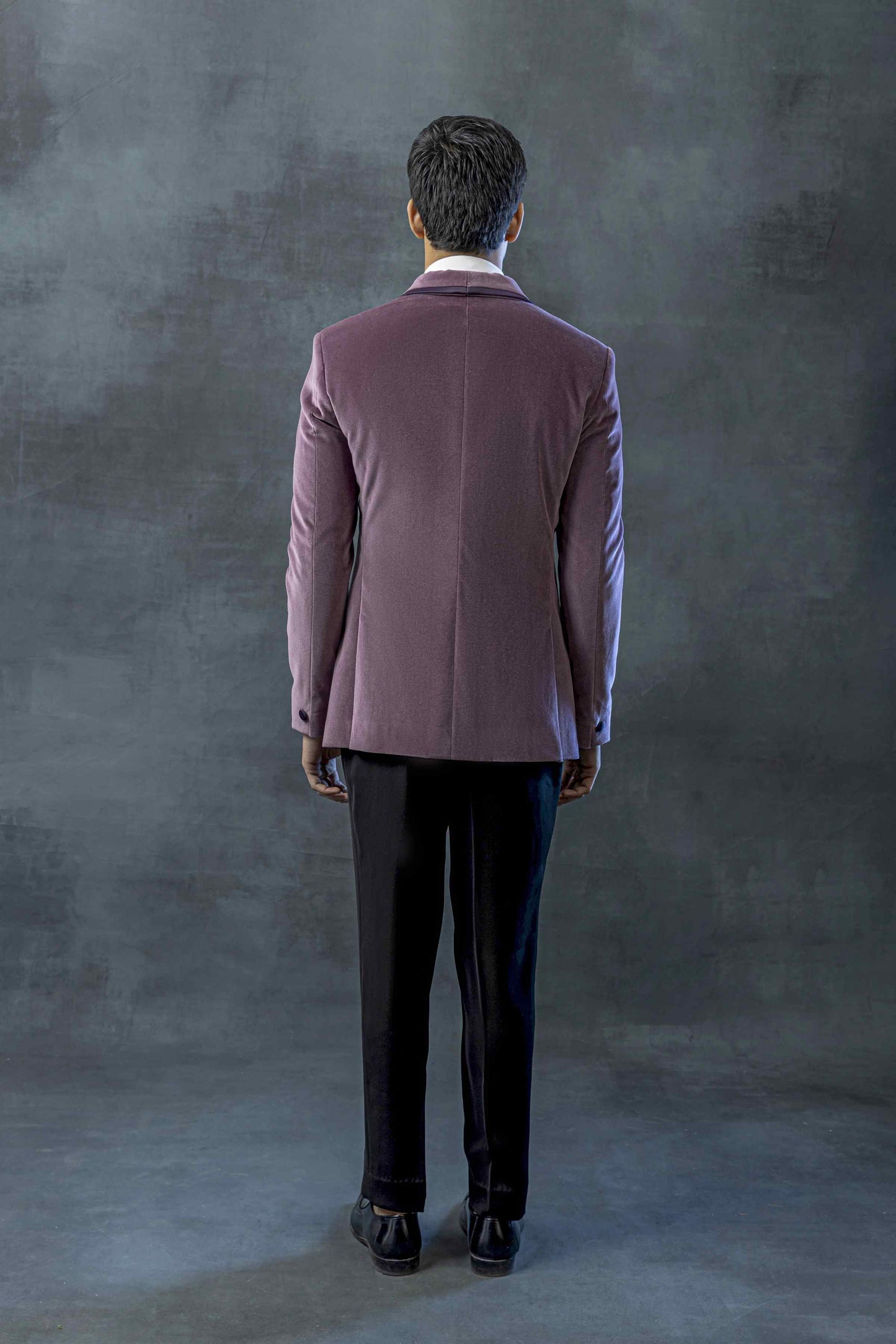 Purple Tuxedo With Satin Detailing