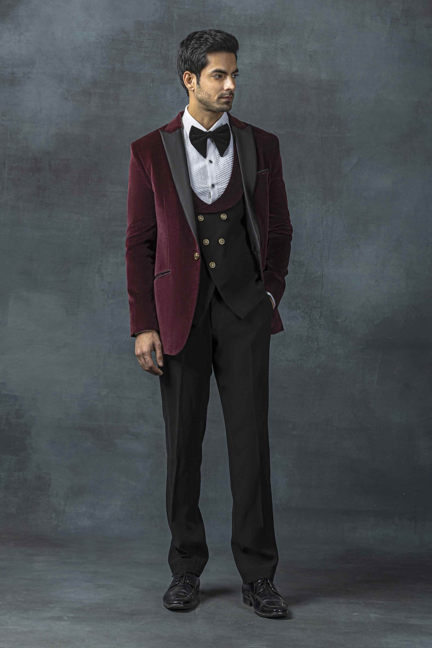 Wine Velvet Tuxedo