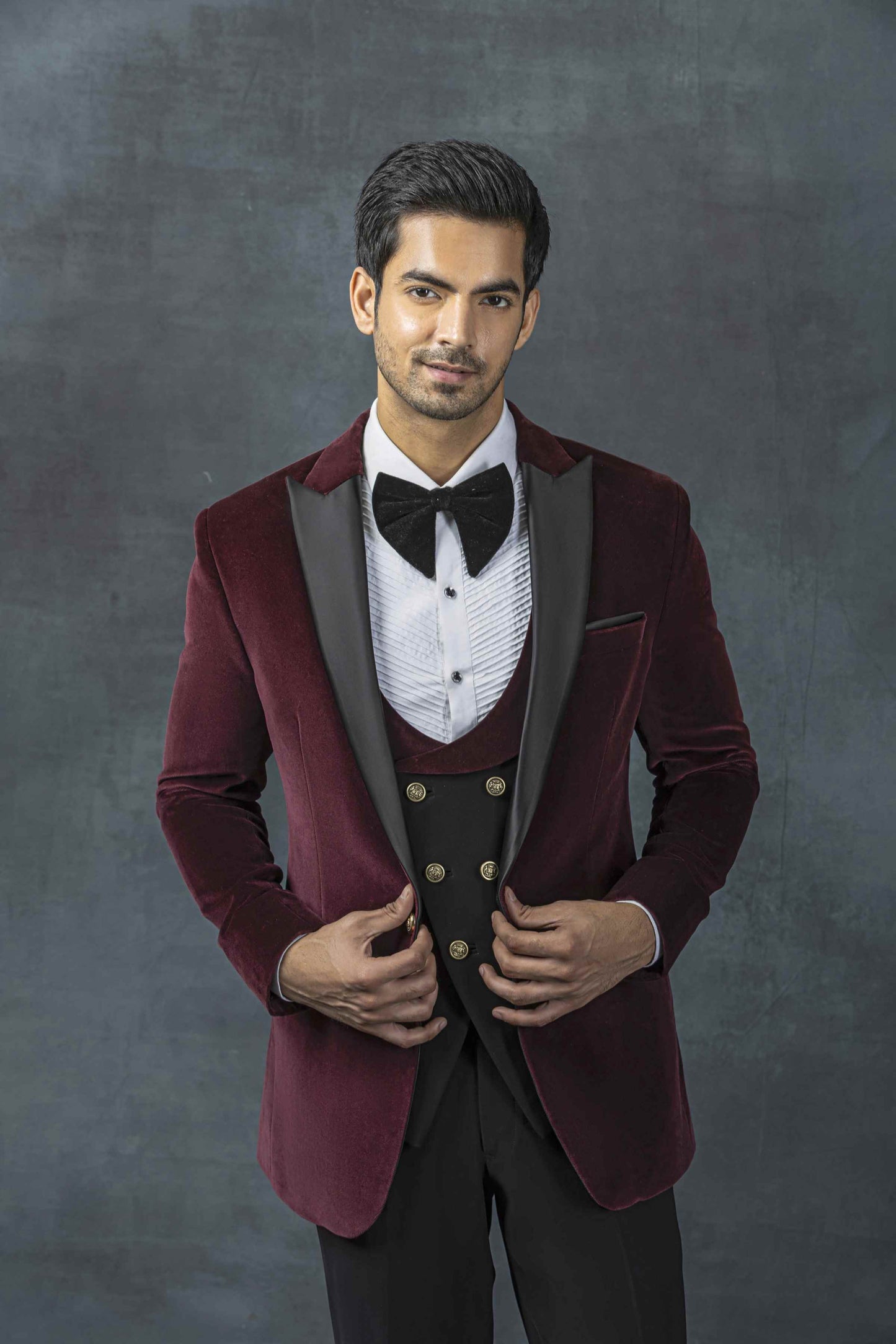 Wine Velvet Tuxedo