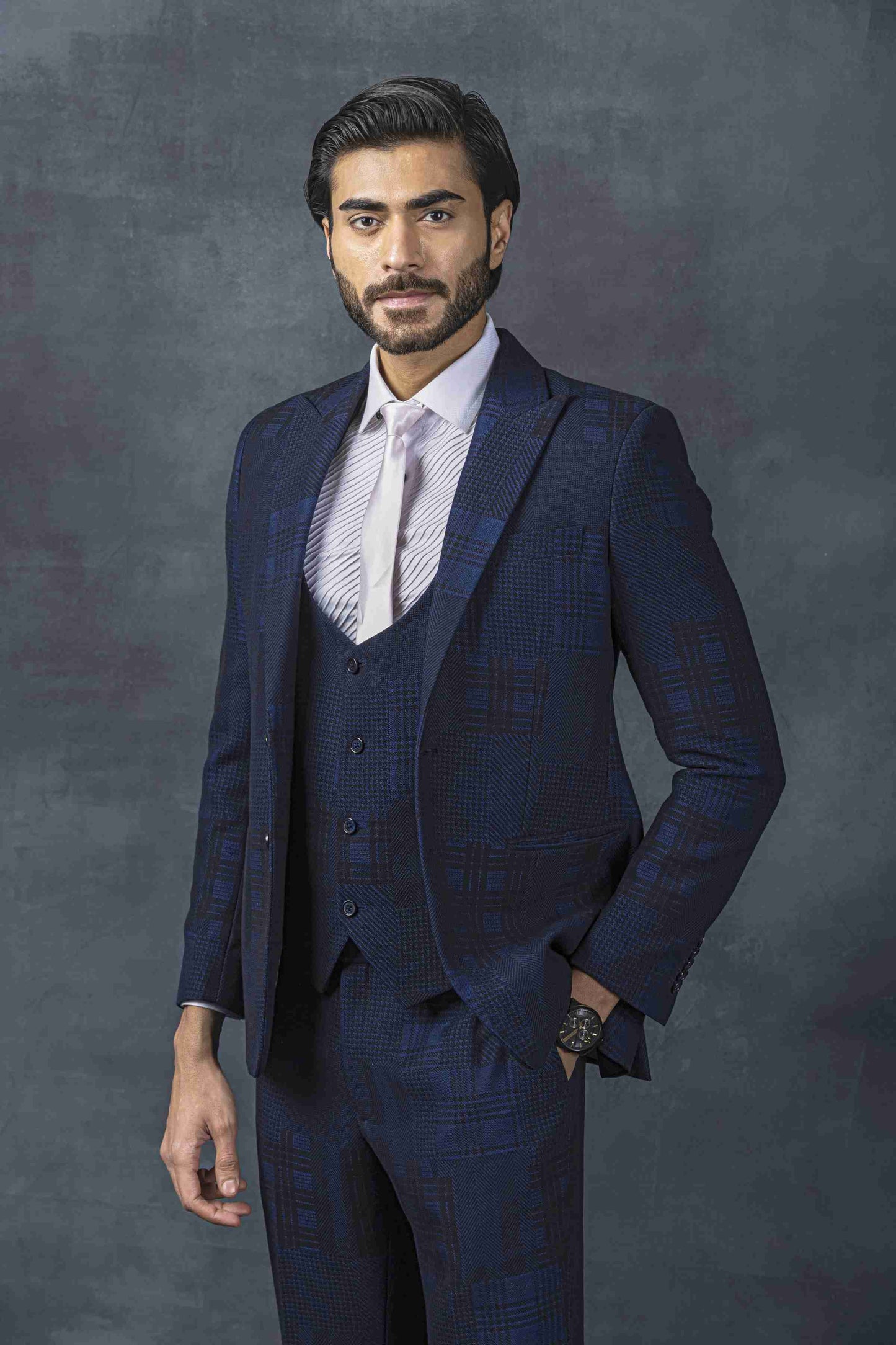 Classic Blue Check Suit