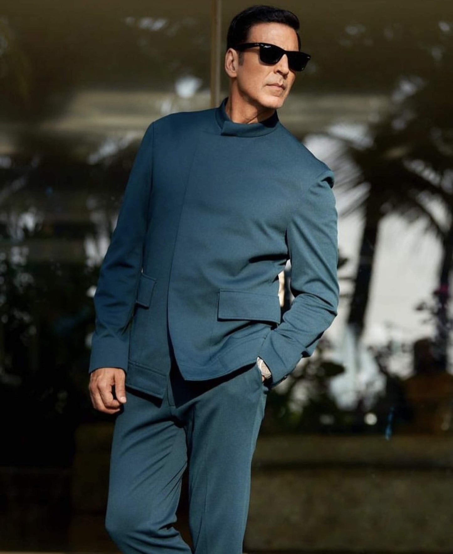 Akshay Kumar in Green Angrakha Cut Bandhgala