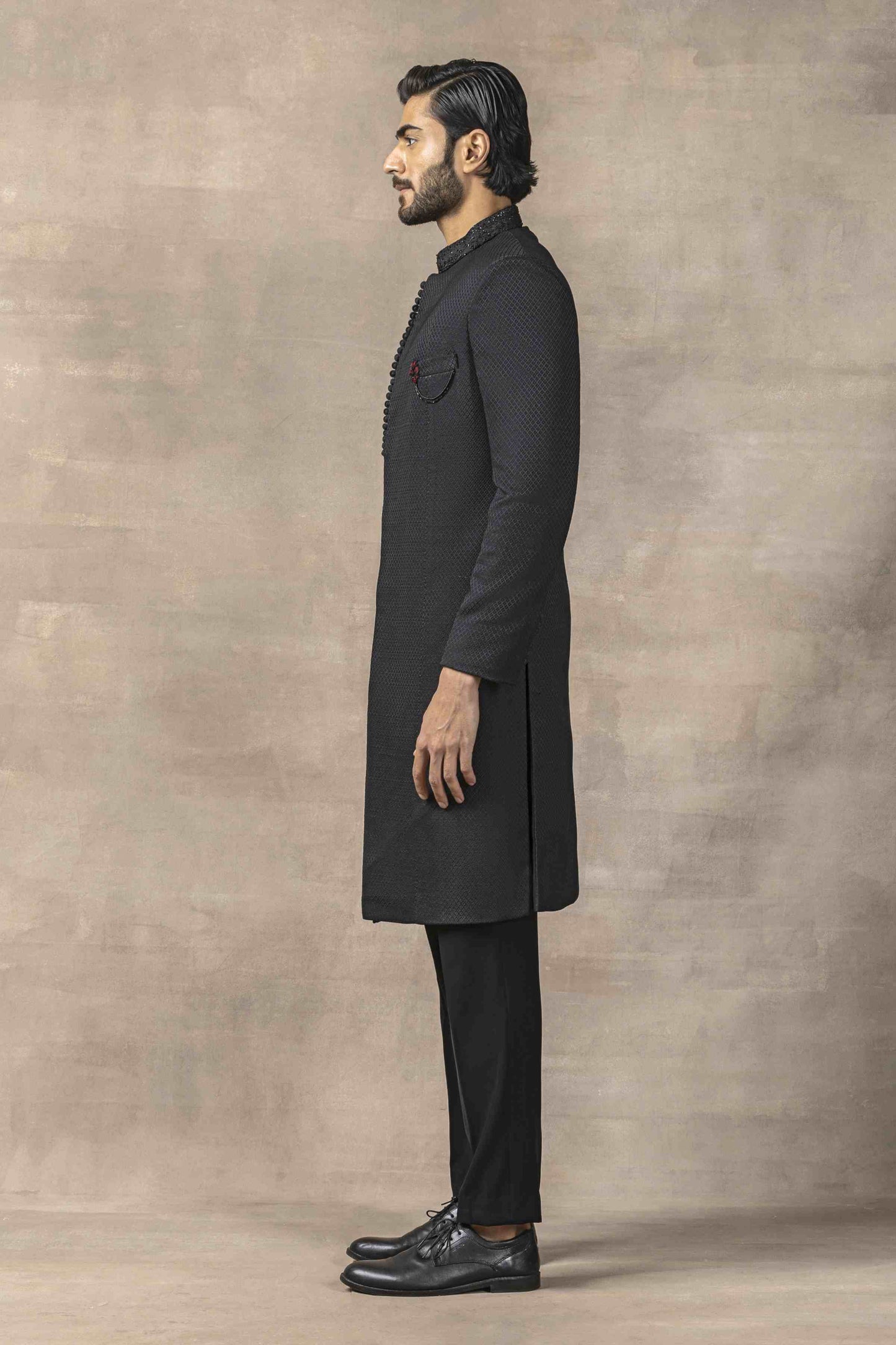 Black Jacquard Indo-Western