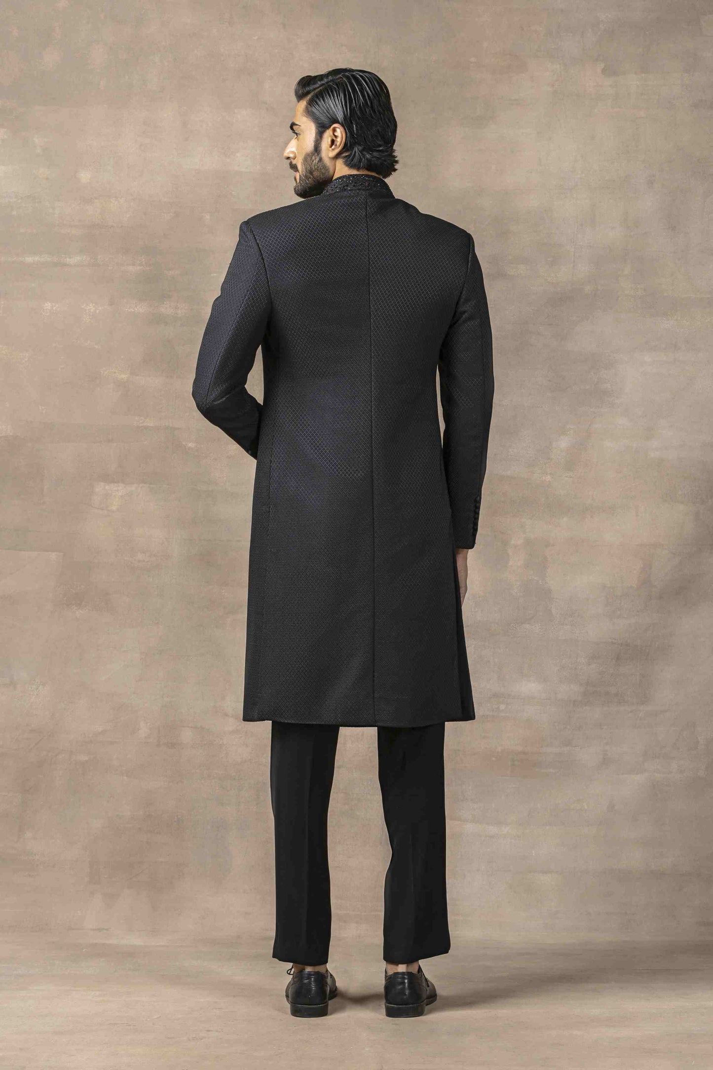 Black Jacquard Indo-Western