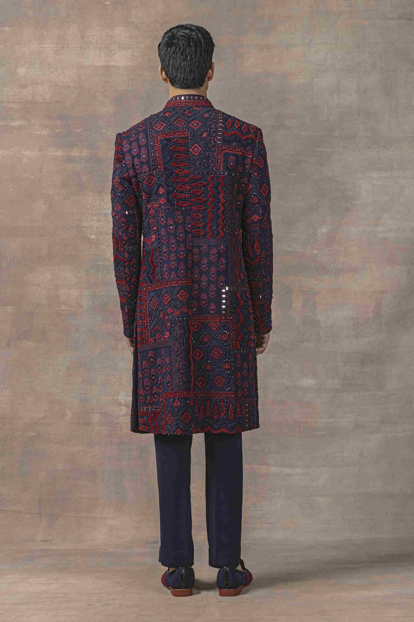 Navy Thread Work Sherwani