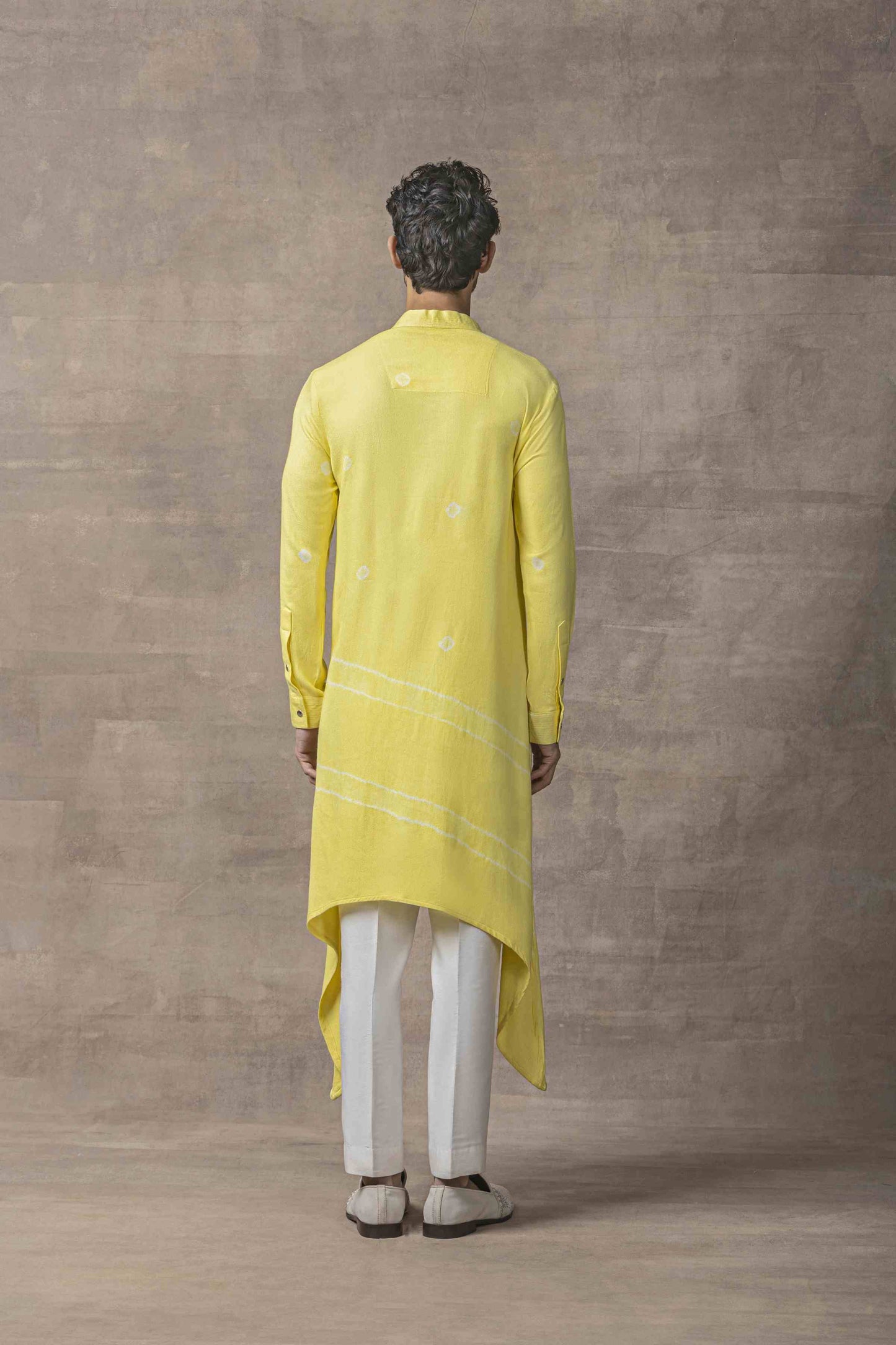 Yellow Tie & Dye Kurta Set