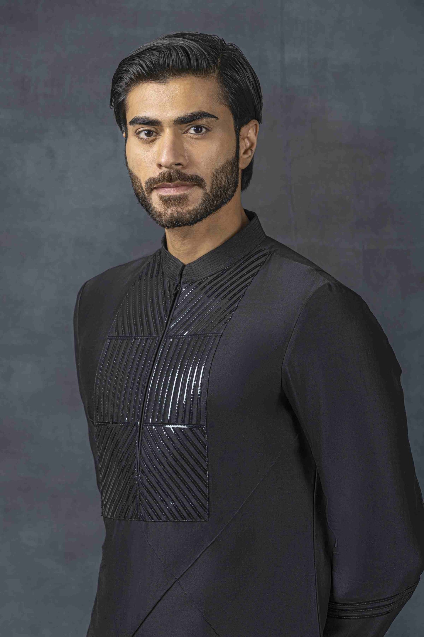 Black Reel Kurta Set