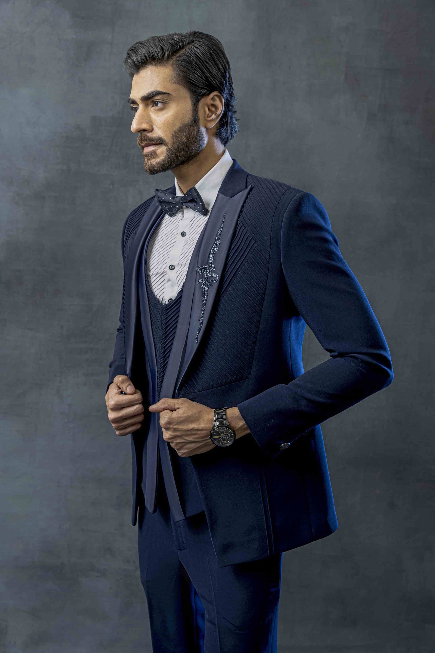 Blue Tuxedo With Satin Collar