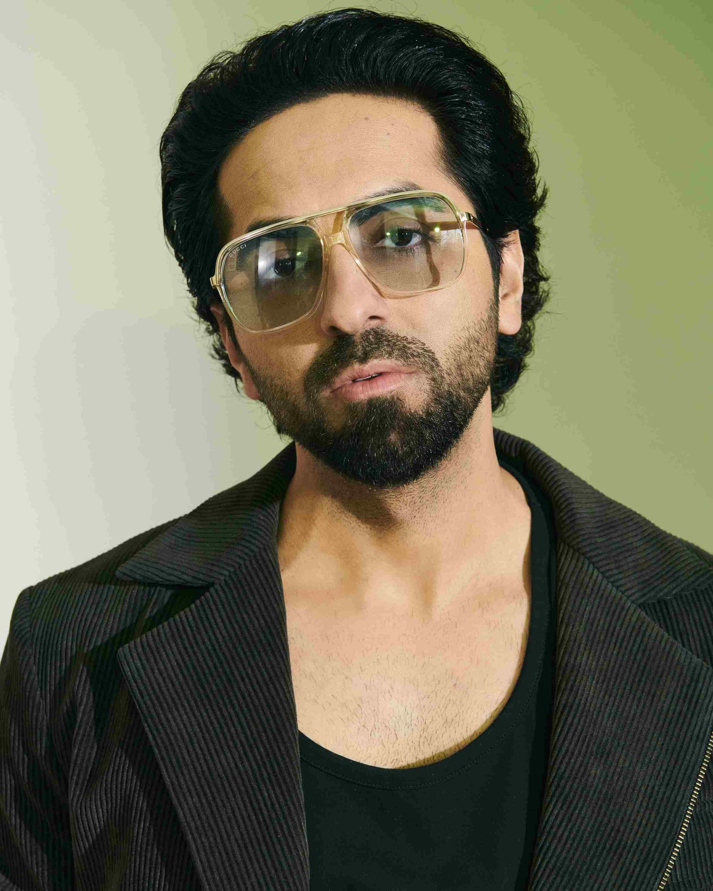 Ayushmann Khurrana in Olive Green Corduroy Set