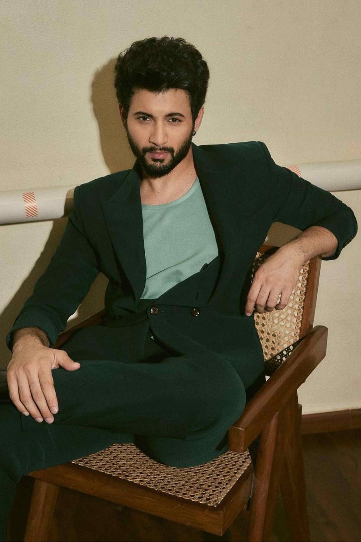 Rohit Suresh Saraf in Olive Green Double Breasted Suit