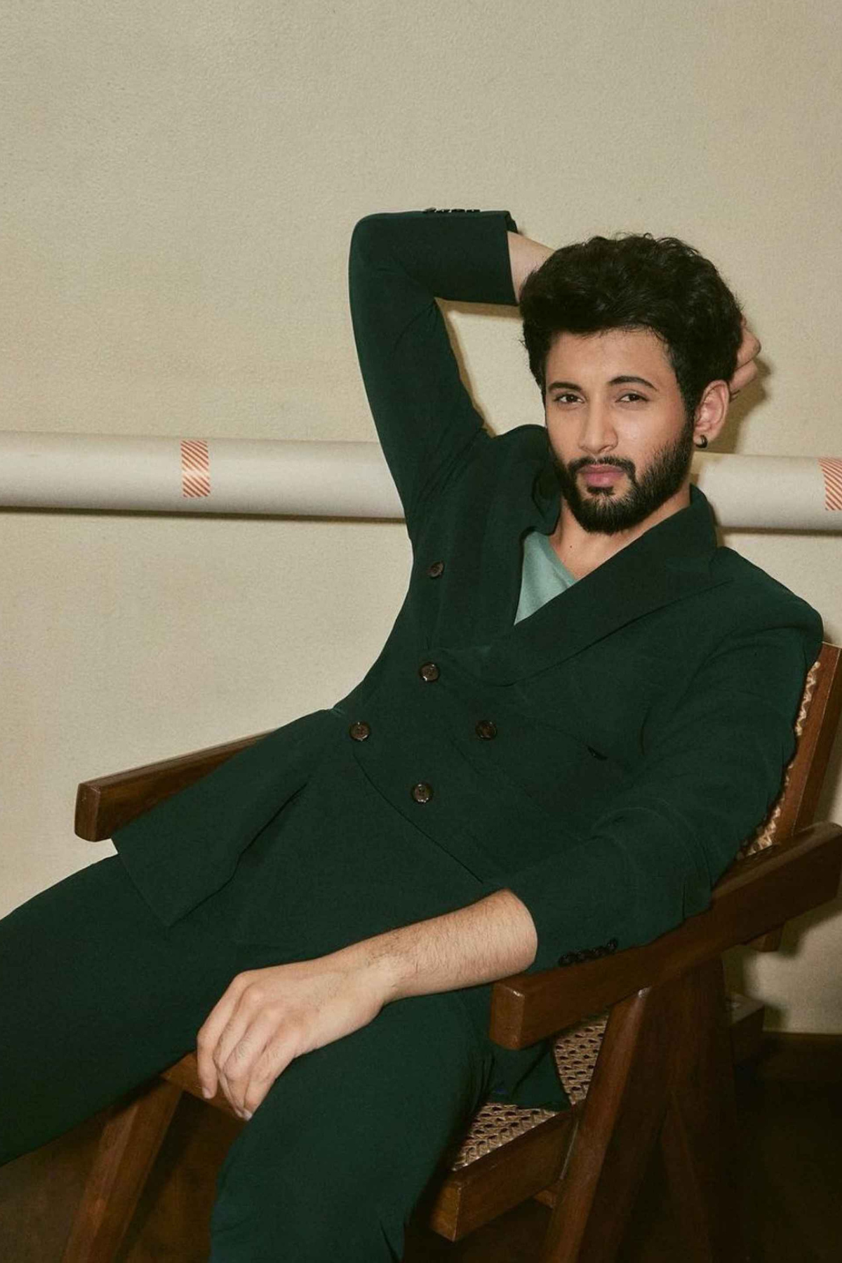 Rohit Suresh Saraf in Olive Green Double Breasted Suit