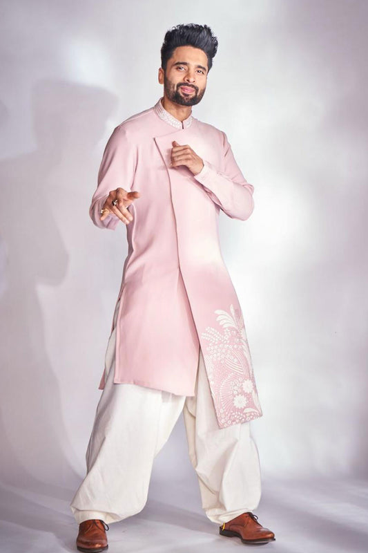 Jackky Bhagnani in Pink kurta set