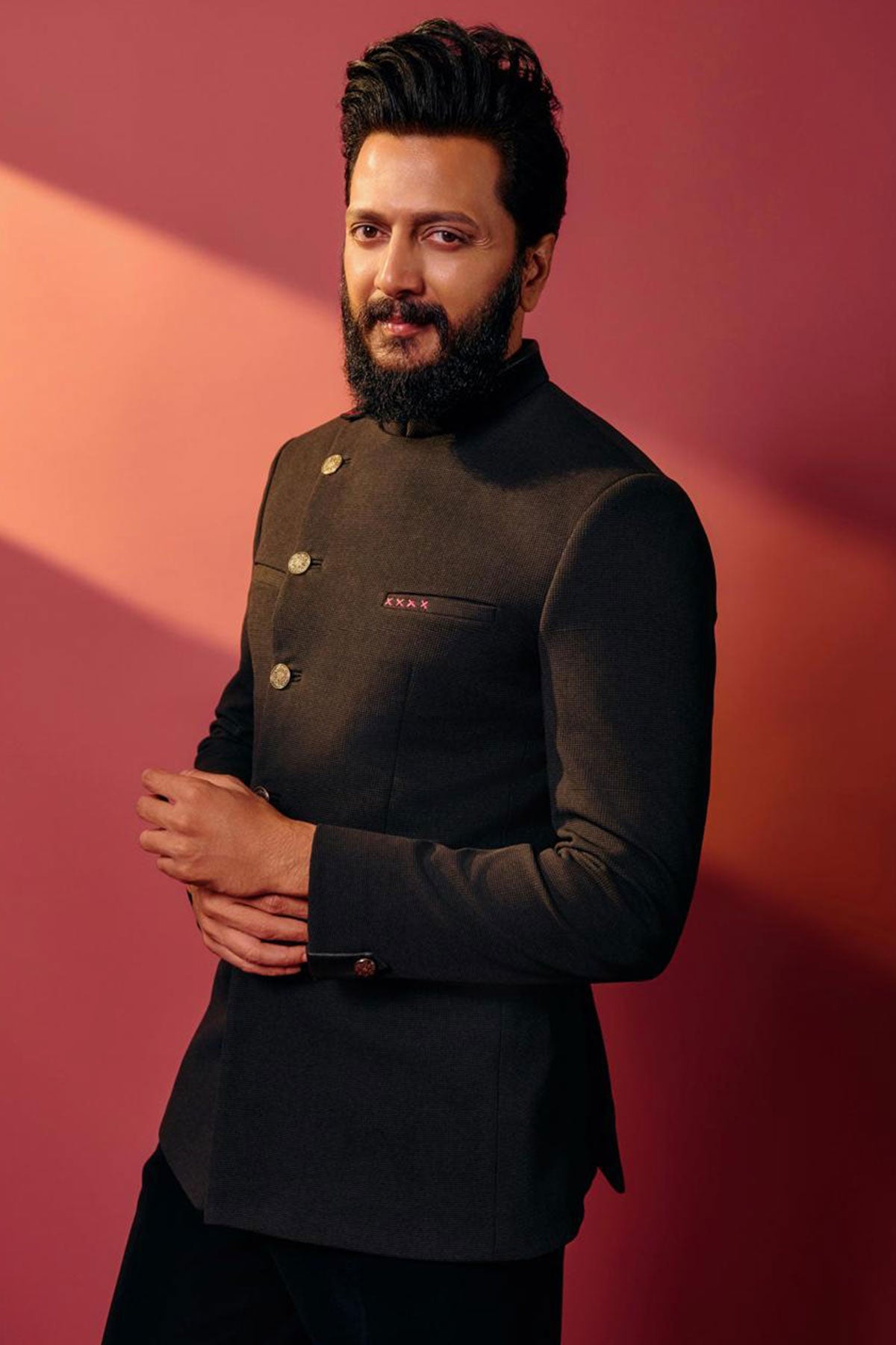 Riteish Deshmukh in Black bandhgala set