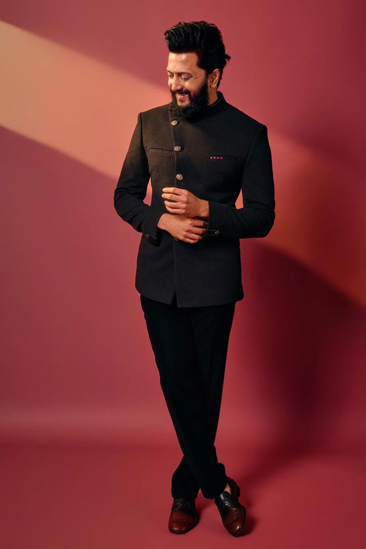 Riteish Deshmukh in Black bandhgala set