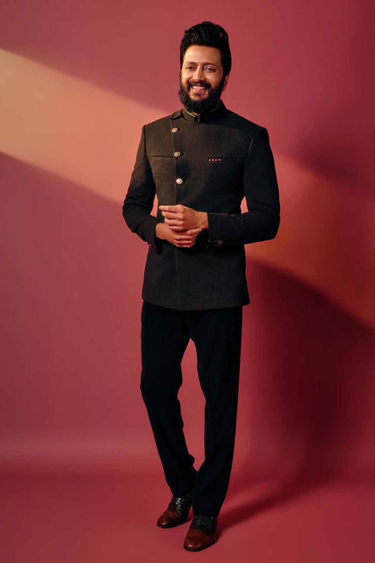 Riteish Deshmukh in Black bandhgala set