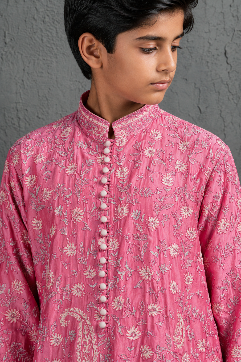 Gulnaar Pink Kurta Set