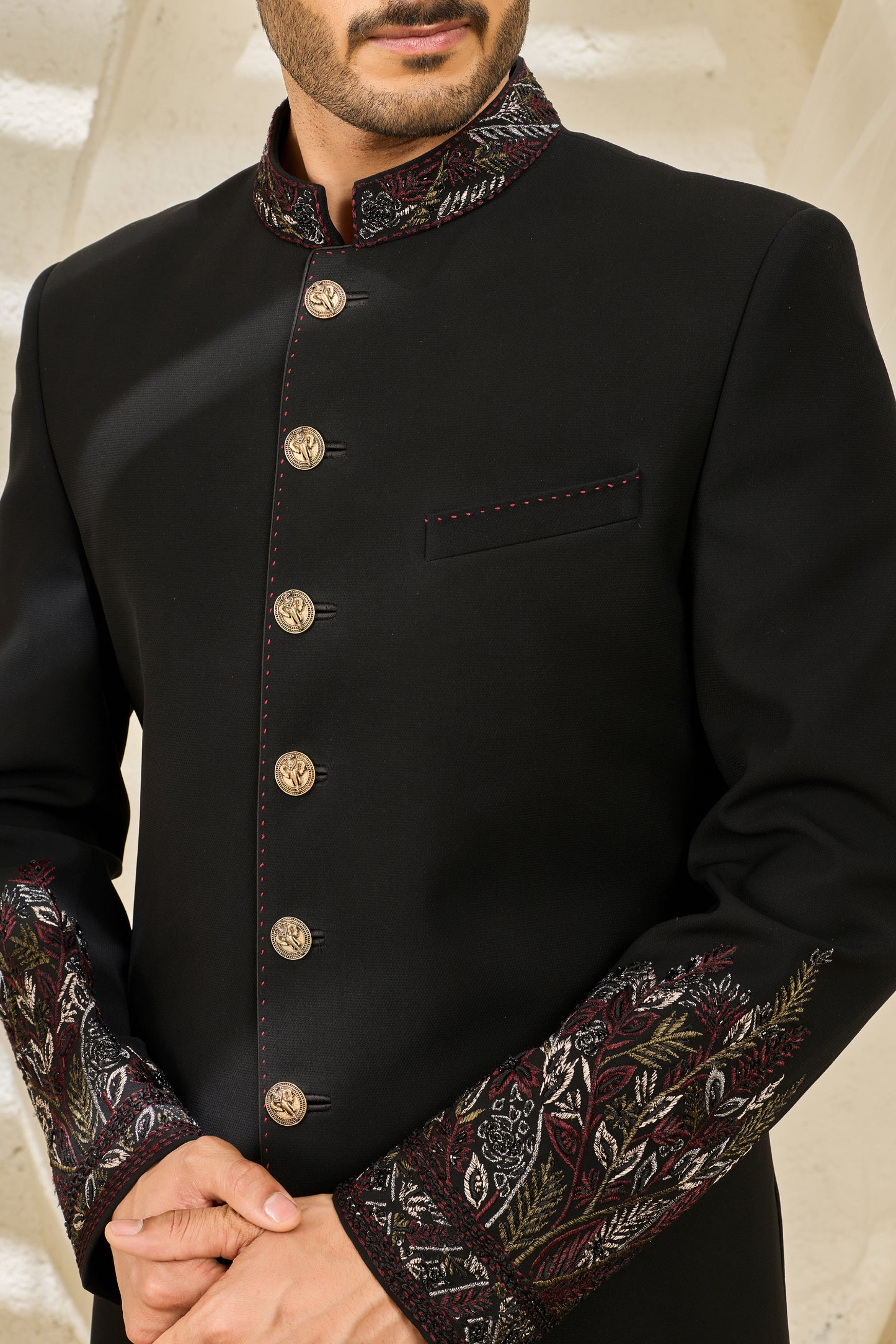 Black Veil Indowestern Set