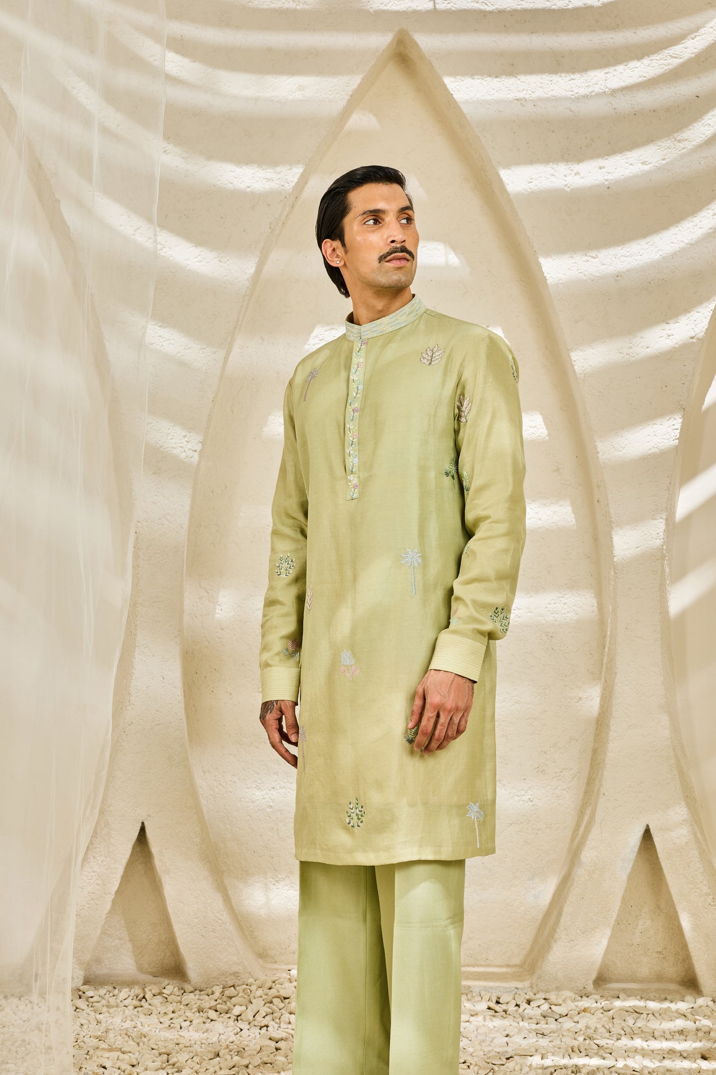 Mint Serene Garden Waistcoat set