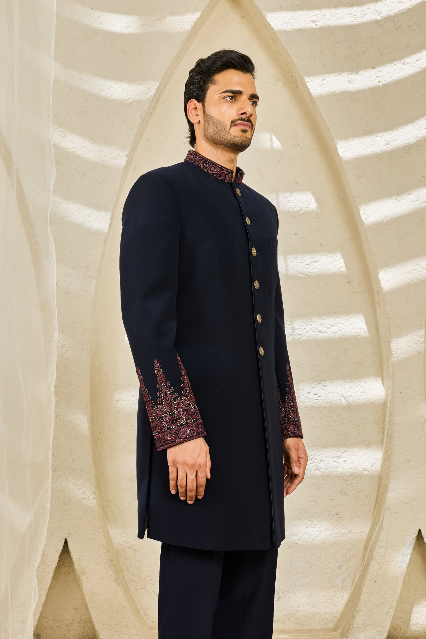 Indigo Mehrab Indowestern Set