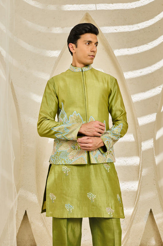 Green Alpine Waistcoat Set