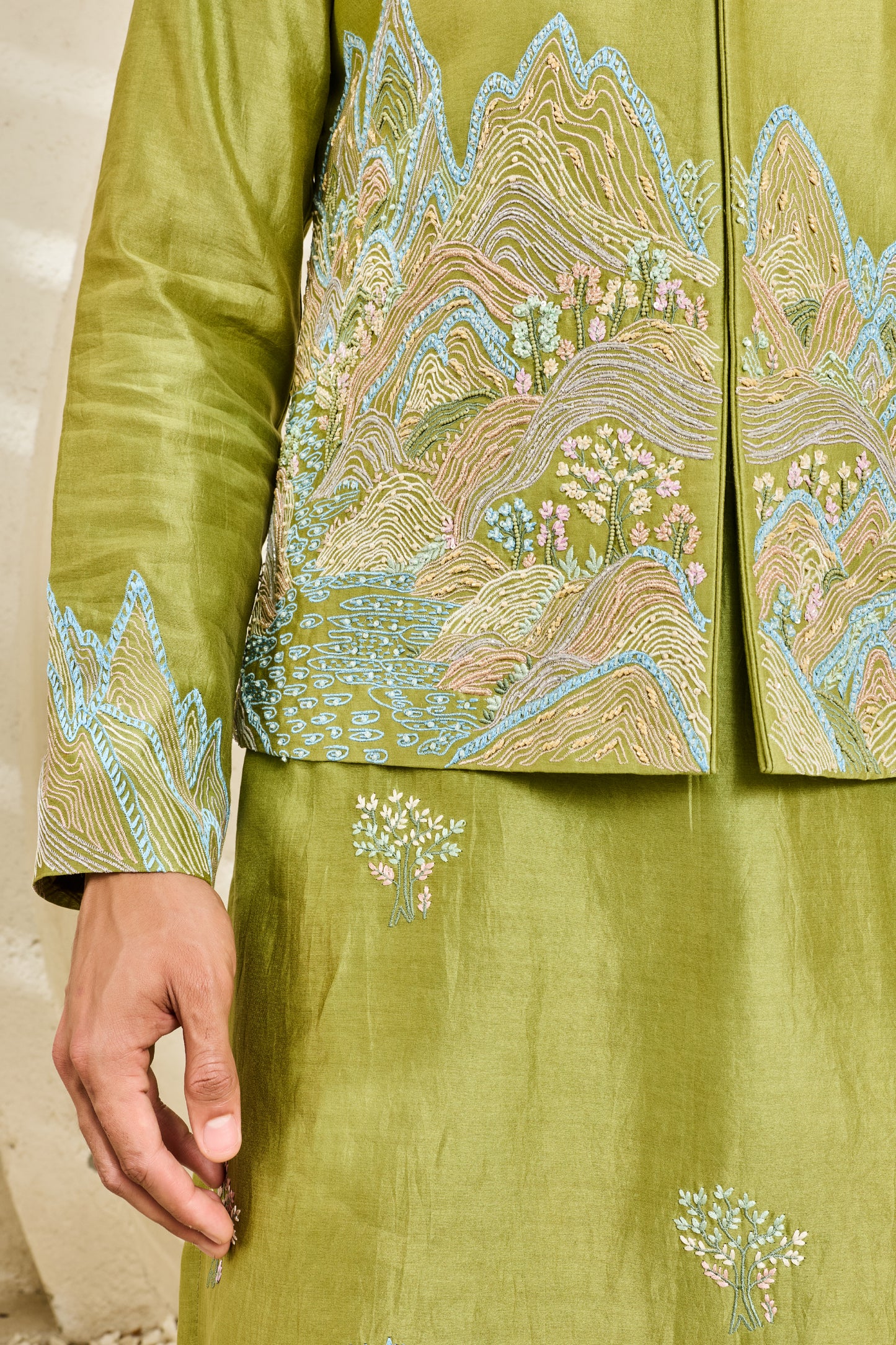 Green Alpine Waistcoat Set