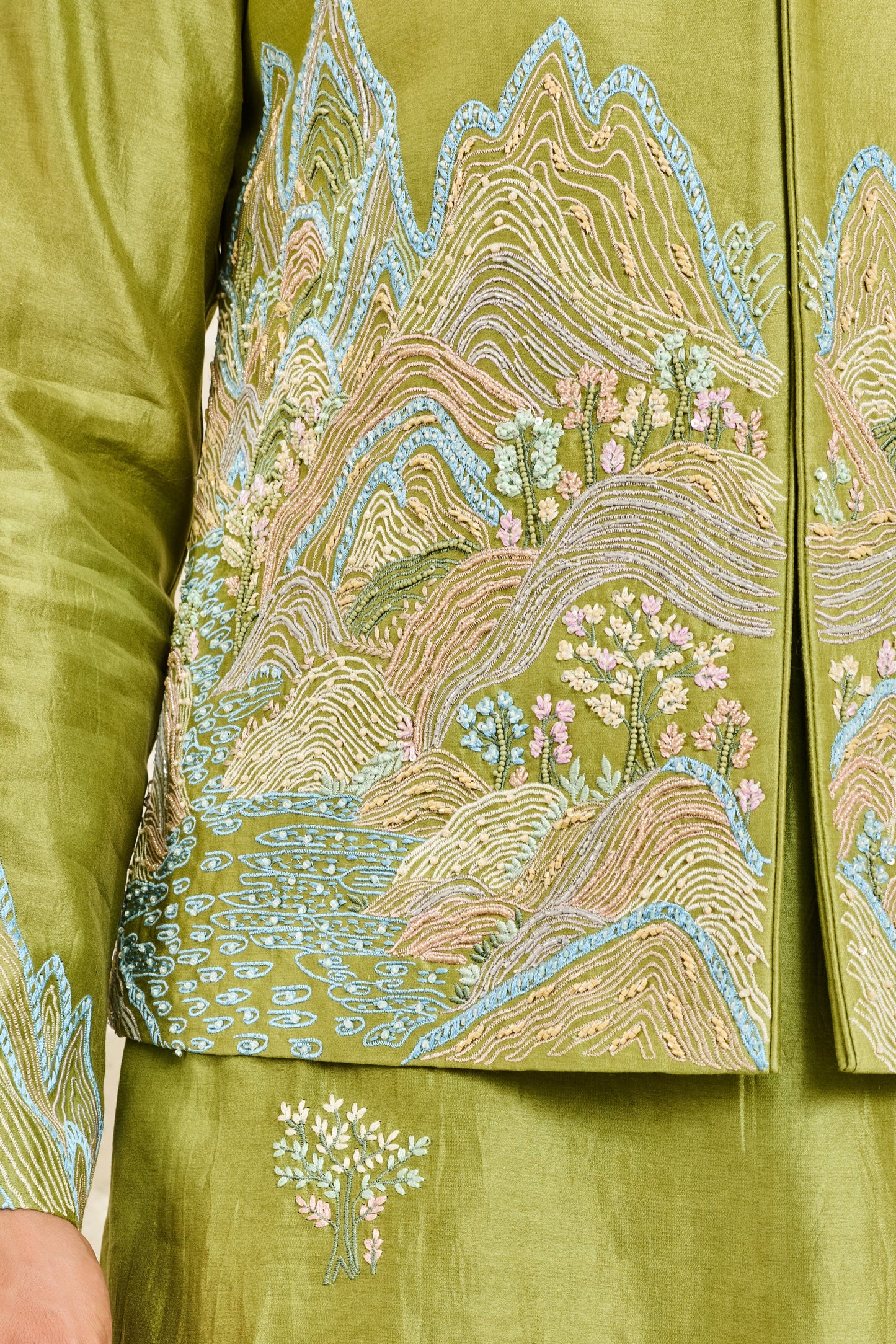 Green Alpine Waistcoat Set