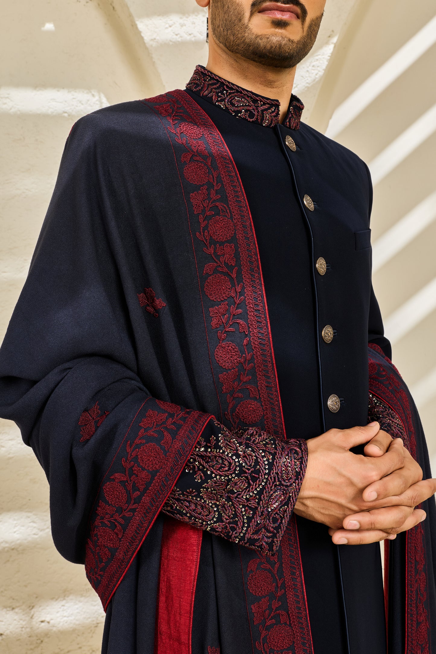 Indigo Mehrab Indowestern Set