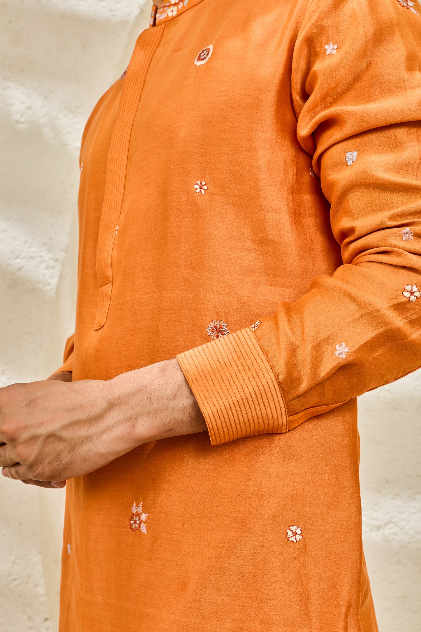 Burnt Orange Bloom Waistcoat Set
