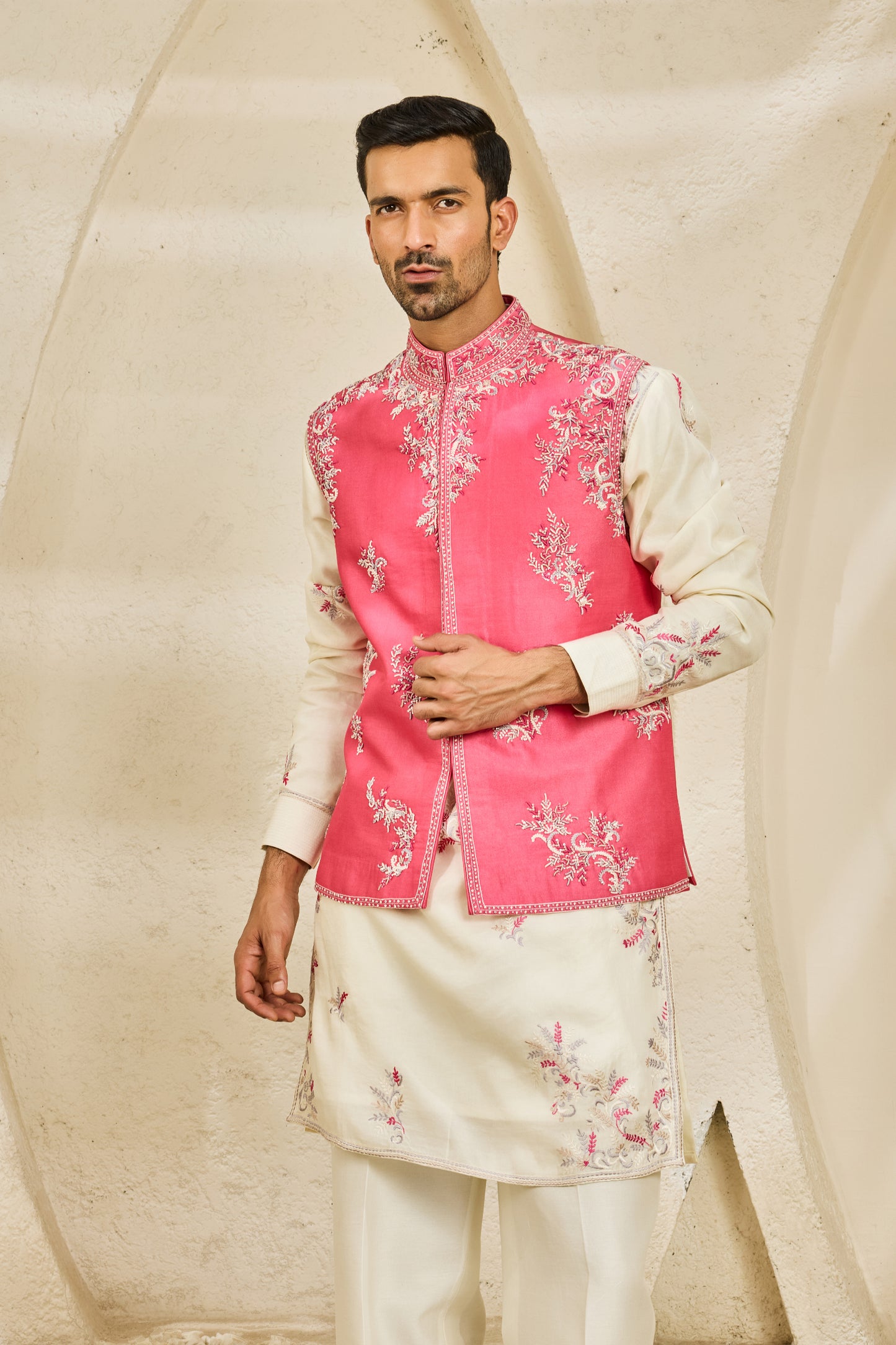 Gulabi Bagh Waistcoat Set