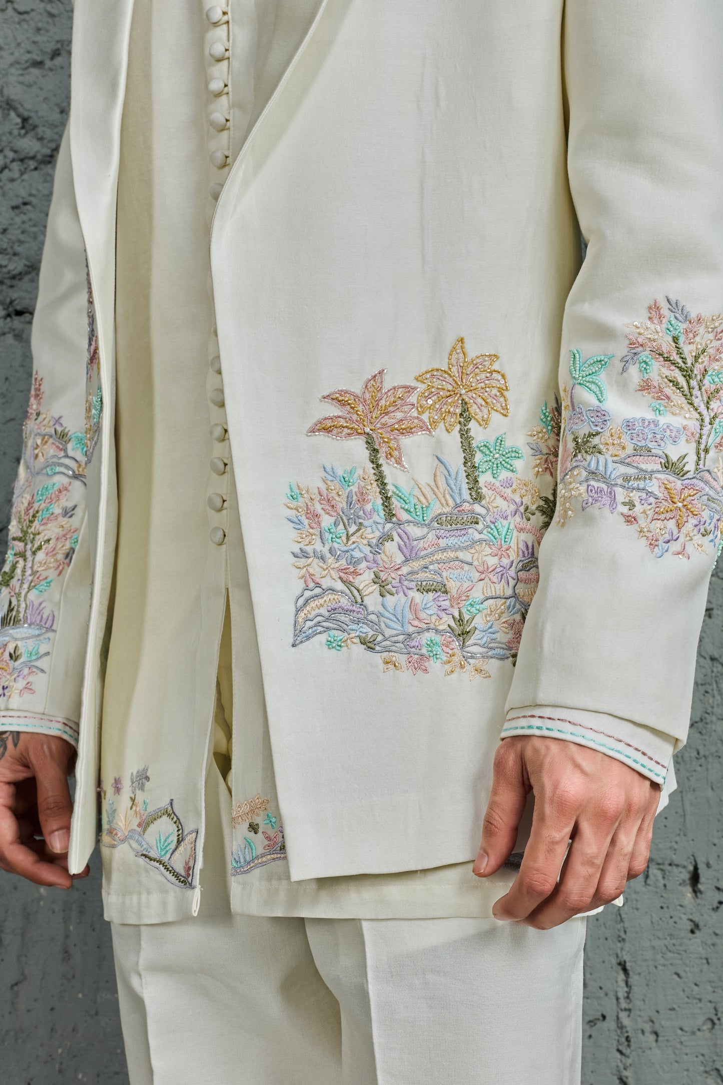 The Pearl Palm Jacket Set