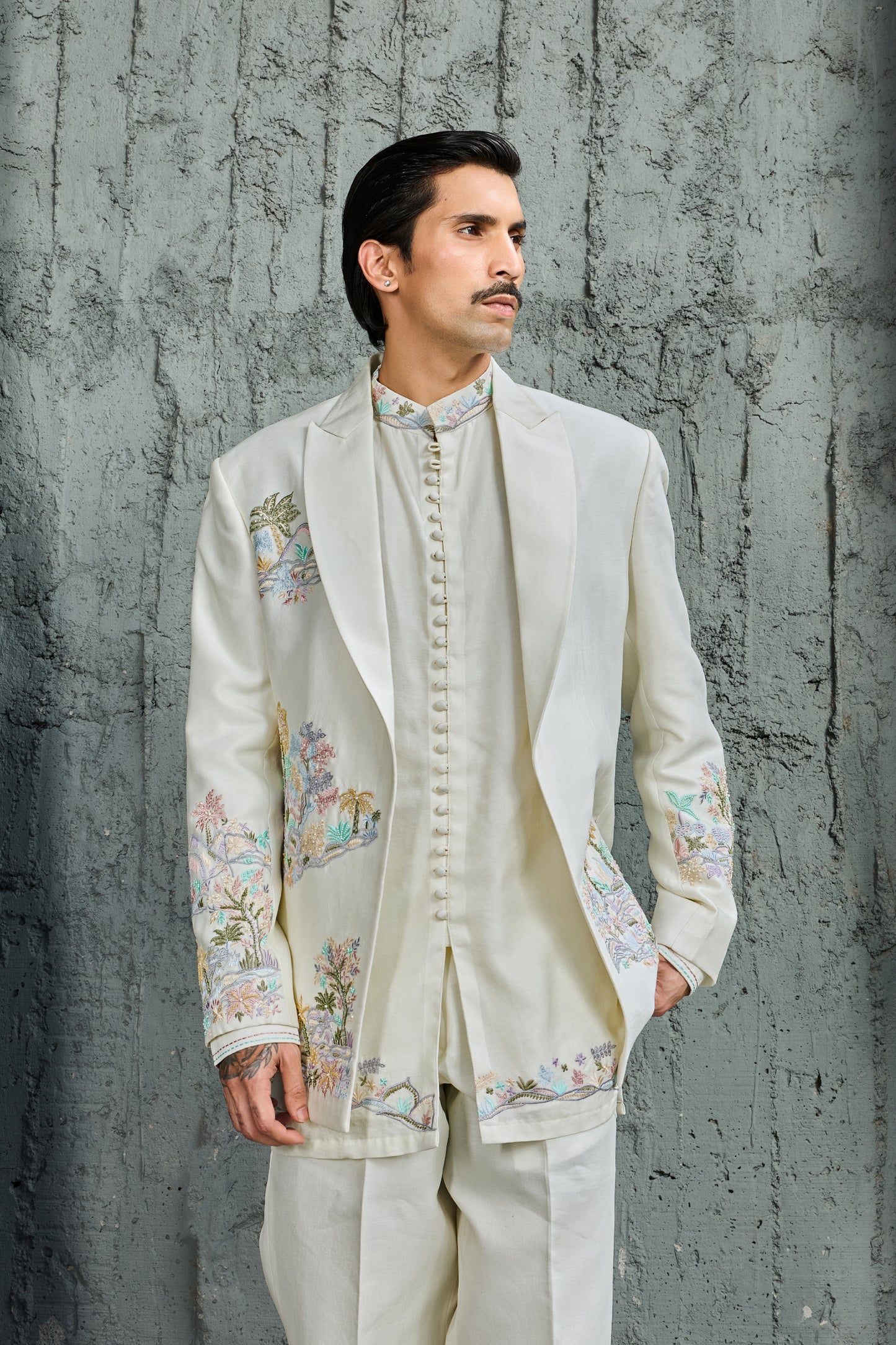 The Pearl Palm Jacket Set