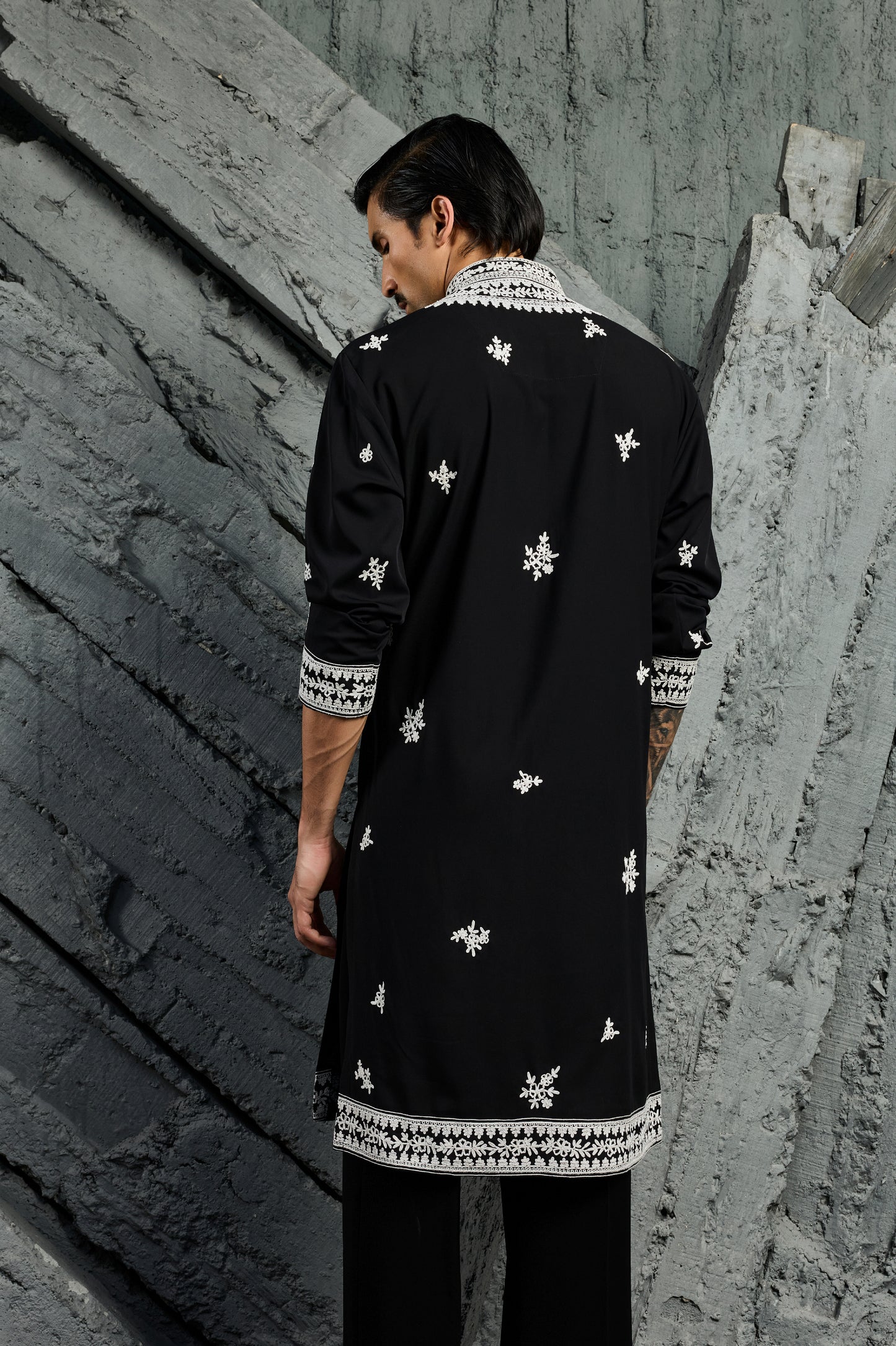 Black Shadow Dori Kurta Set
