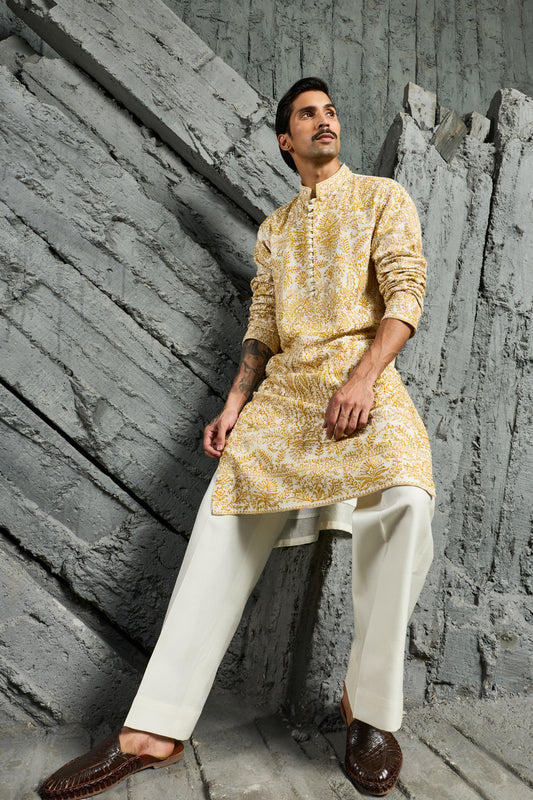 Ivory Gulzar Kurta Set