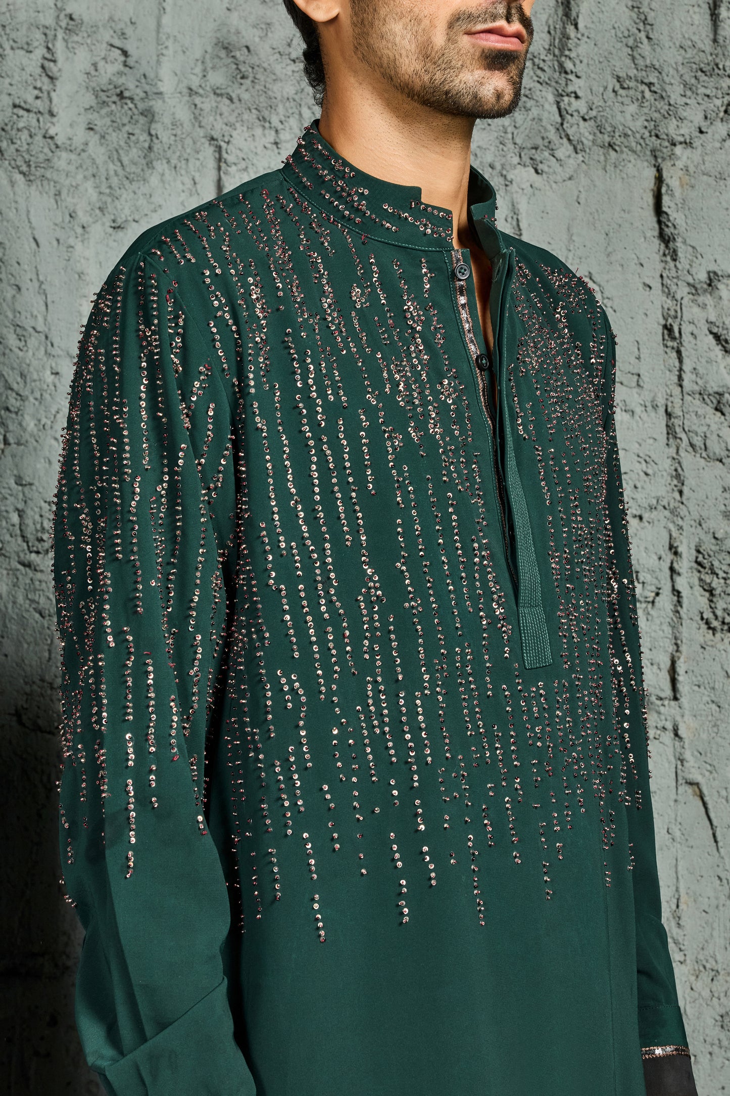Mehfil Green Embroidered Kurta Set