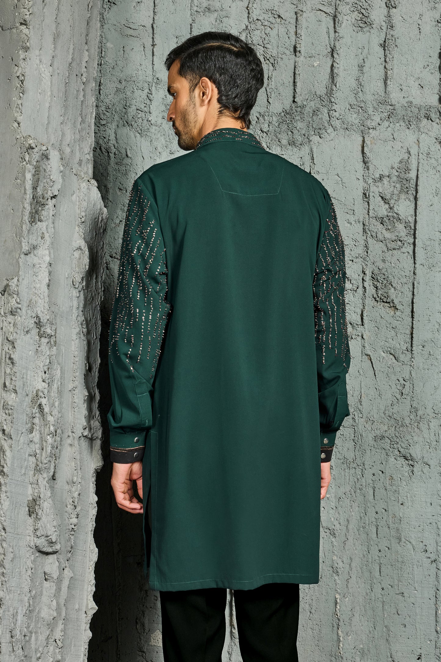 Mehfil Green Embroidered Kurta Set