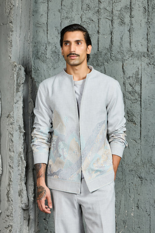 Powder Blue Mount-Ridge Shacket Set