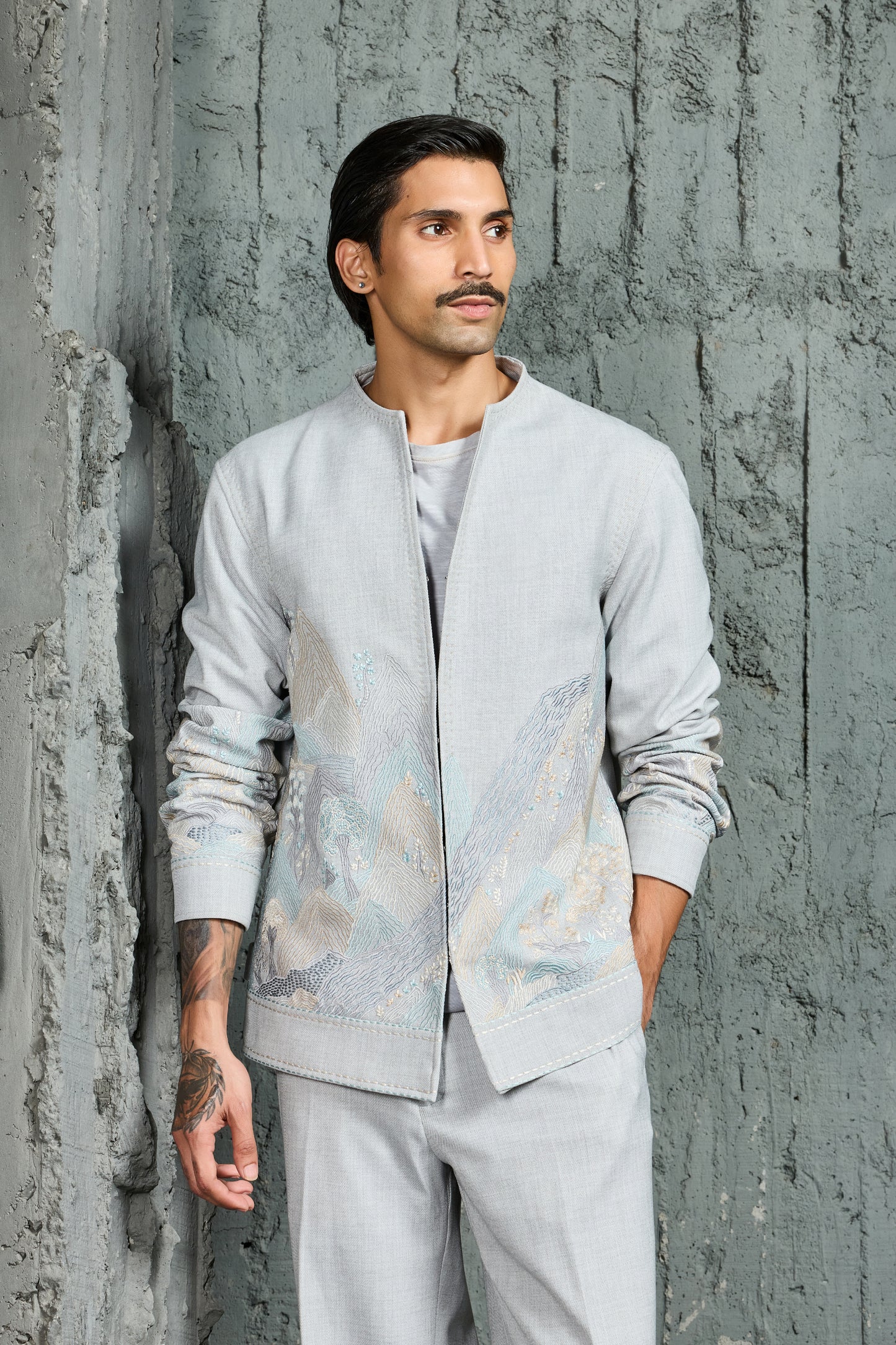 Powder Blue Mount-Ridge Shacket Set