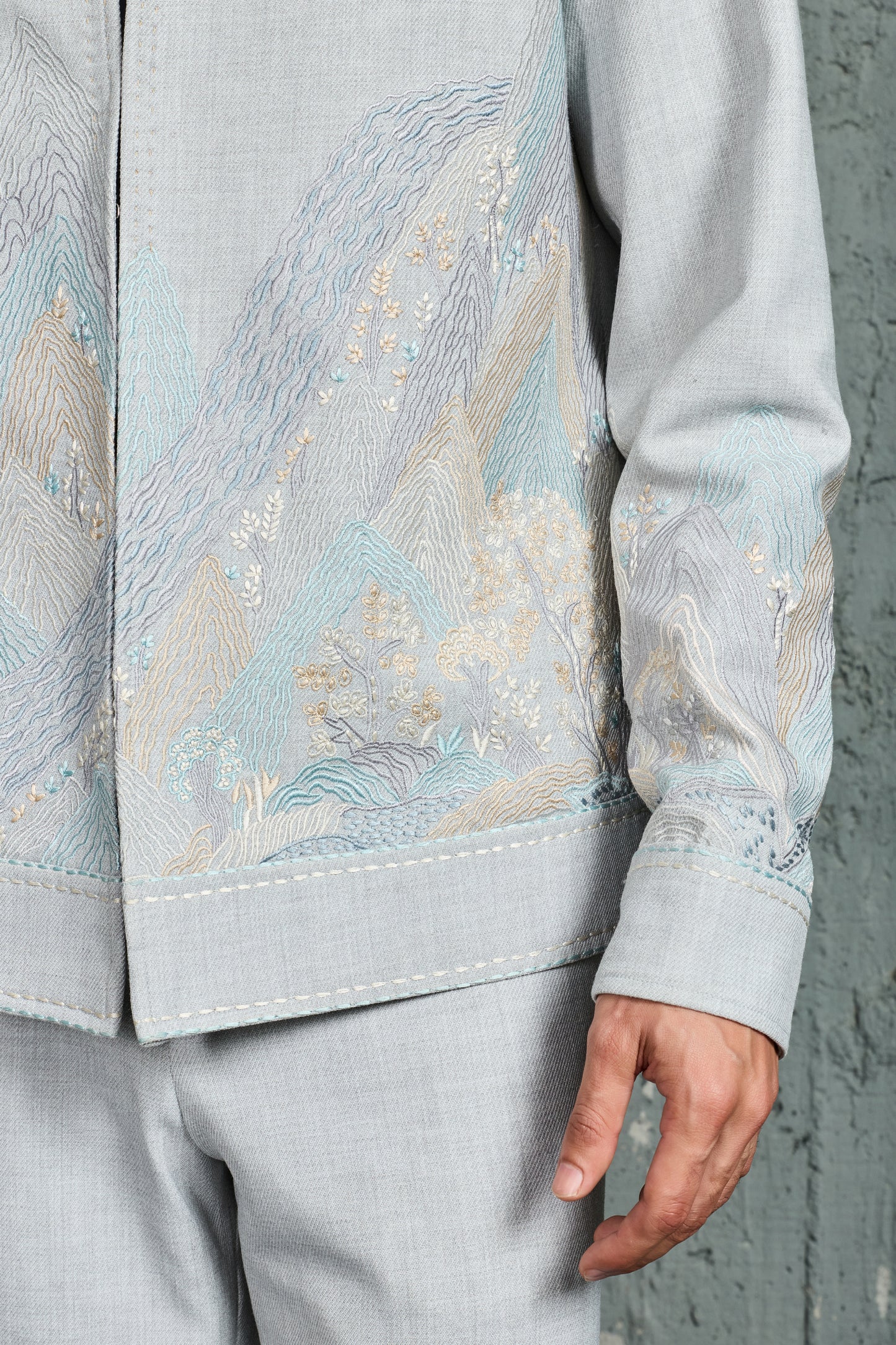 Powder Blue Mount-Ridge Shacket Set