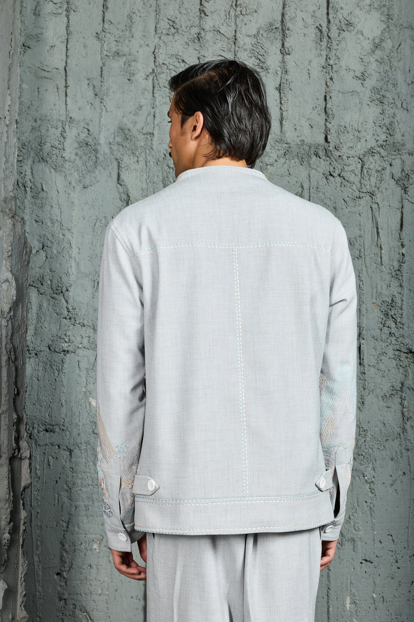 Powder Blue Mount-Ridge Shacket Set