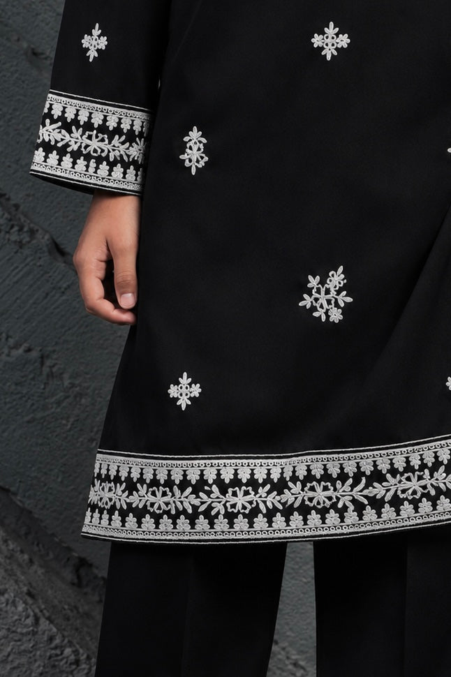 Black Shadow Dori Kurta Set